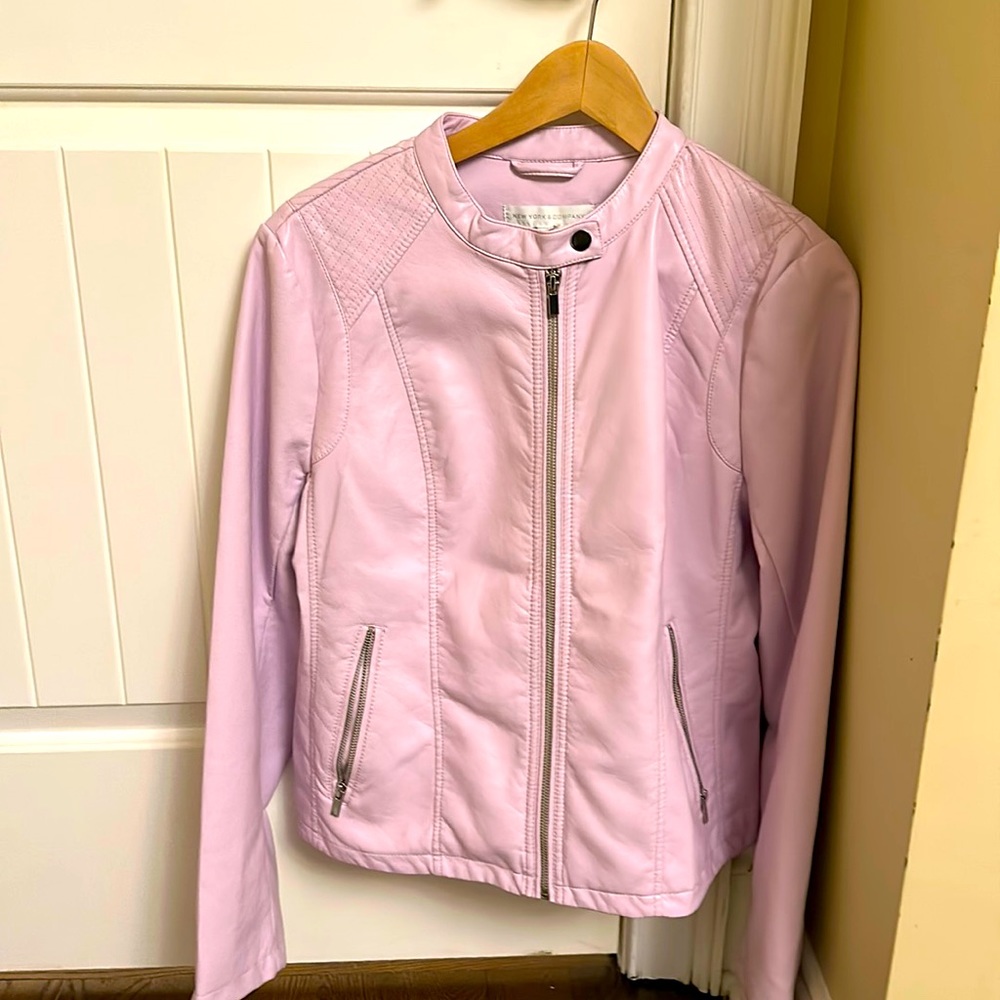 Women’s Large Leather jacket - lavender color - brand new